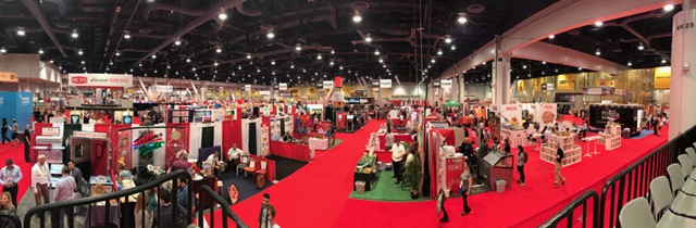 Panoramic view of the expo floor.