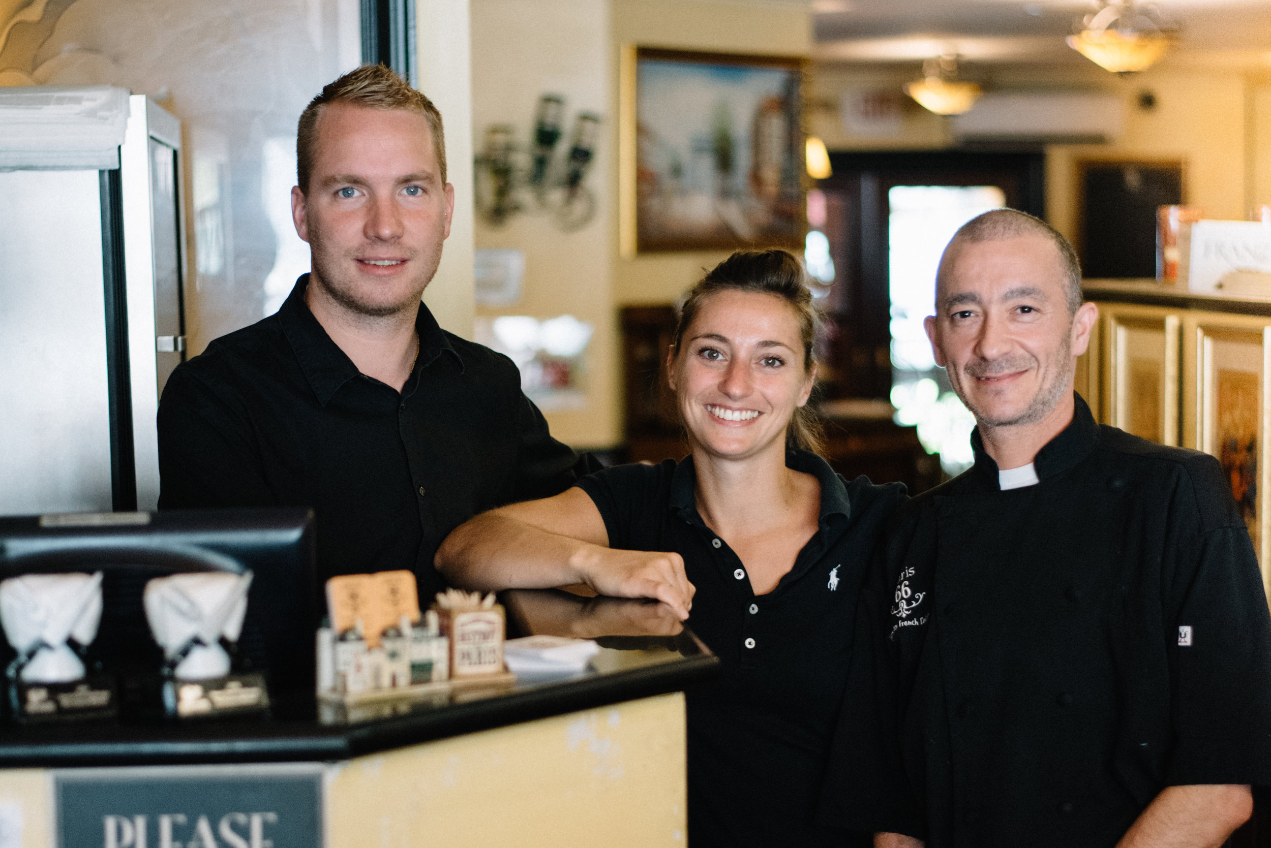 From left: Renaud, Marie-Lise, Chef Larry