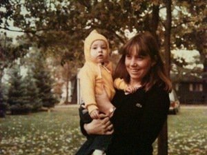 Lindsey with her momma circa 80's