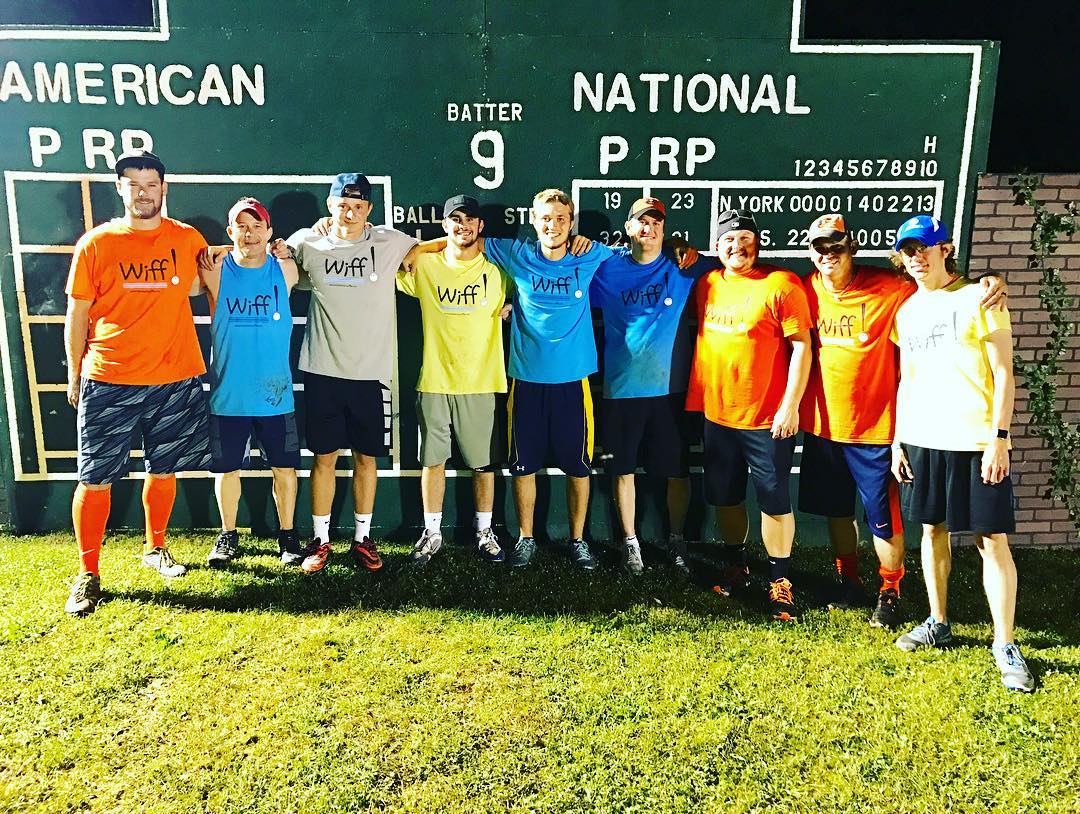Castelli (third from left) at the 2017 Wiffleball Bonanza in Ligonier, PA.