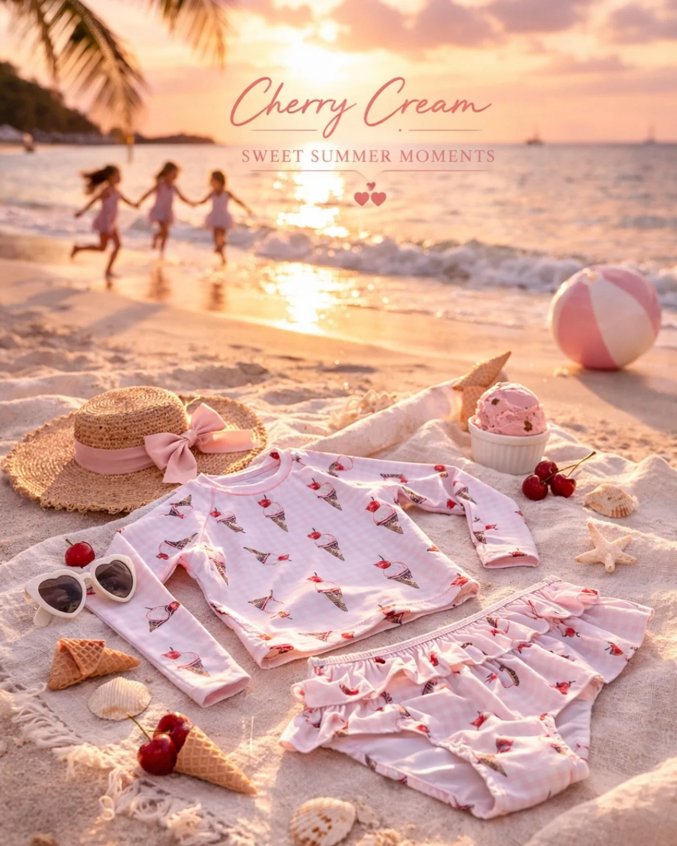 Sweet summer days, little footsteps in the sand, and memories made by the sea. 🍒🌊

Our Cherry Cream collection captures the magic of childhood summers &mdash; soft colors, playful prints, and the joy of carefree beach days.

Because the sweetest mo