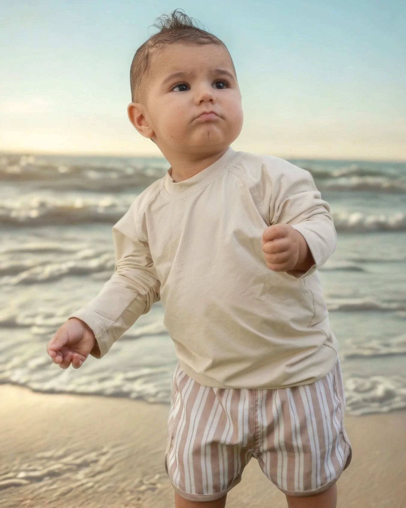 Tiny steps, endless memories by the sea 🌊✨

Soft waves, golden light, and the sweetest little explorer enjoying every moment.
At Planet Sea Kids, we create pieces made for comfort, movement, and unforgettable beach days.

Because childhood should fe