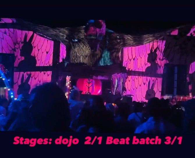 Starting the year in Tākaka.. Will be vjing in the mornings of 2 &amp; 3rd Jan @twistedfrequencyfestival gonna be 🔥
Throw back to my VJ set on the Te Pouākai Eagle Main stage set 3/1/25 with epic lasers &amp; pink bunnie man 
.
Vid @nz_kalki 
.
.
.
