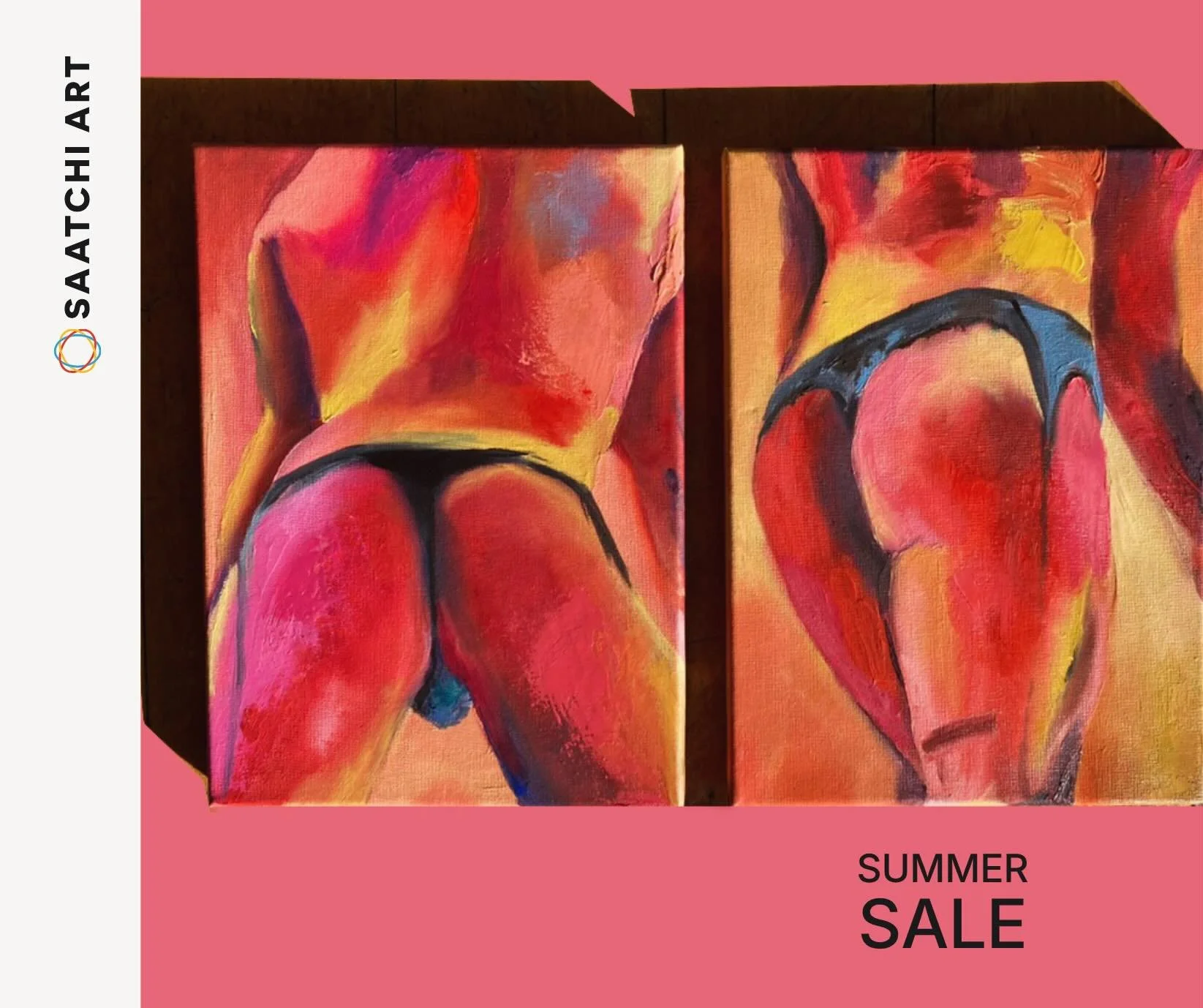 @saatchiart Summer Sale has officially launched 
These two hotties are available
located in London for easier packaging 
Sale ends this Tuesday May 26th
.
&lsquo;Richly textured oil paintings portray a sun-bronzed figure with the view gazing upward, 
