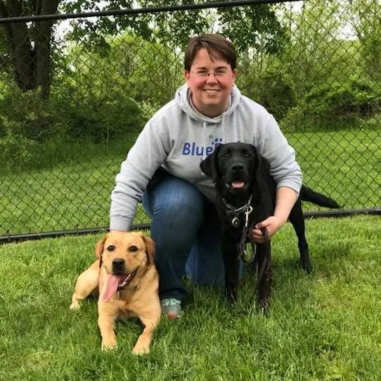 Nicole with Pearl (left) and Journey (right). 