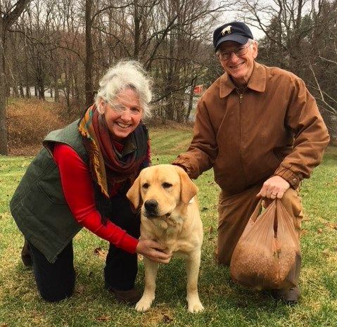 Kathleen and her husband, Stephen, with Duke.