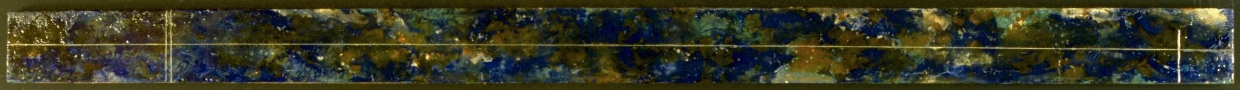 Satellite, 1995 encaustic, oil and resin on panel 5 x 96 inches Private Collection, Portland