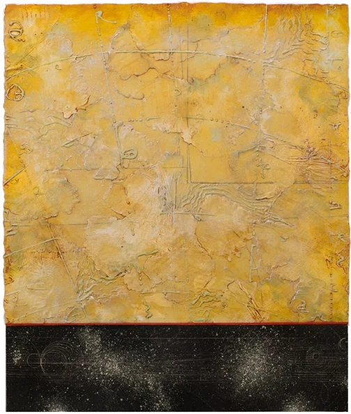 Opposing Cartography 5, encaustic and oil on panel 30 x 24 inches. Available at Gremillion & Co. Fine Art, Houston