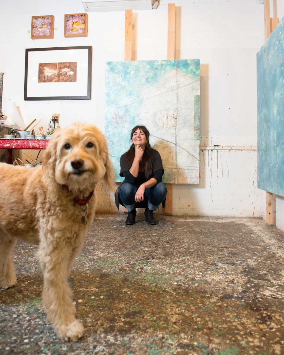 Me and my girl Cleo, who will turn 12 in 2018! She has spent her entire life with me in the studio and seen me through it all. Photo by Rebekah Johnson Photography