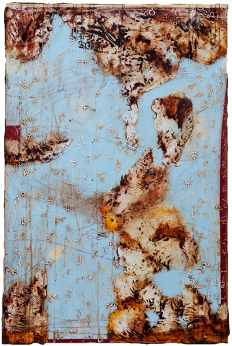 Remnant 2010 , encaustic and oil on panel 38 x 24 inches Private Collection, Seattle