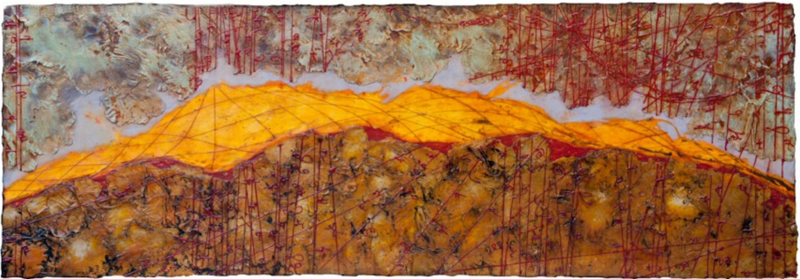 Absolute Horizon II, 2011 encaustic and oil on panel 24 x 70 inches Private Collection, Midland, Texas 