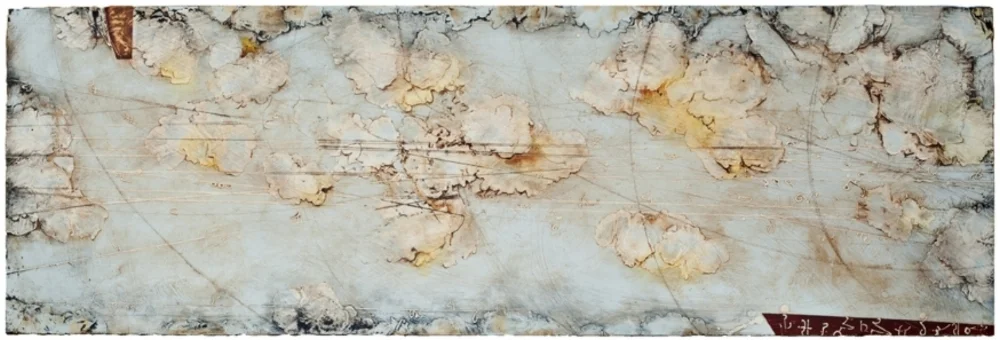 Remnant Horizon II, 2012 encaustic and oil on panel 24 x 70 inches Private Collection, Portland