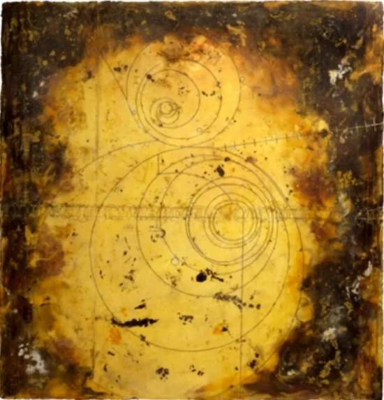 Counter Collision I, 2008 encaustic and oil on panel 48 x 48 inches Private Collection, Portland