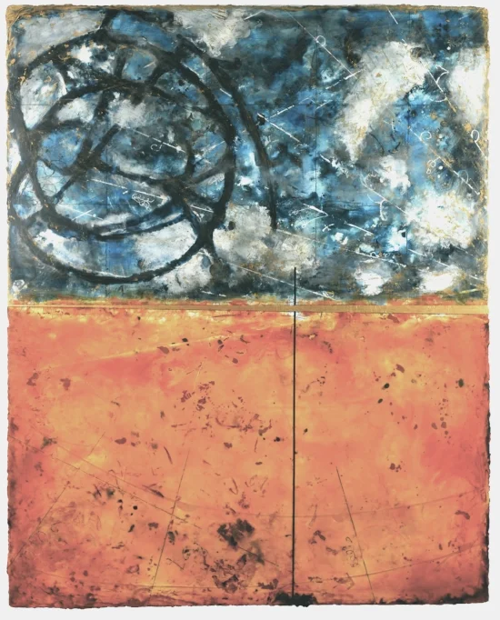 Particle Sphere 2008 , encaustic and oil on panel 60 x 48 inches Private Collection, Portland