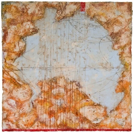 Riddle Cloud, 2010 encaustic and oil on panel 45 x 45 inches Private Collection, Portland