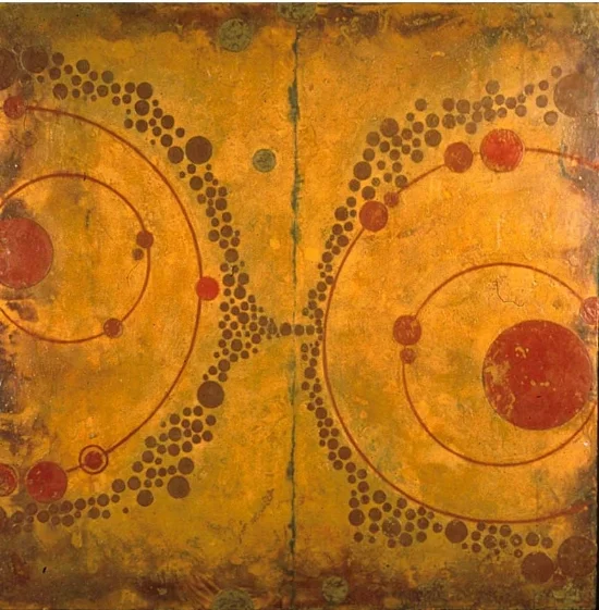 Half Circle Universe, 2003 encaustic and oil on panel 51 x 51 inches Private Collection, Portland