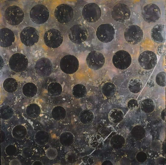 Memory Universe, 2003 encaustic and oil on panel 51 x 51 inches Private Collection, Portland