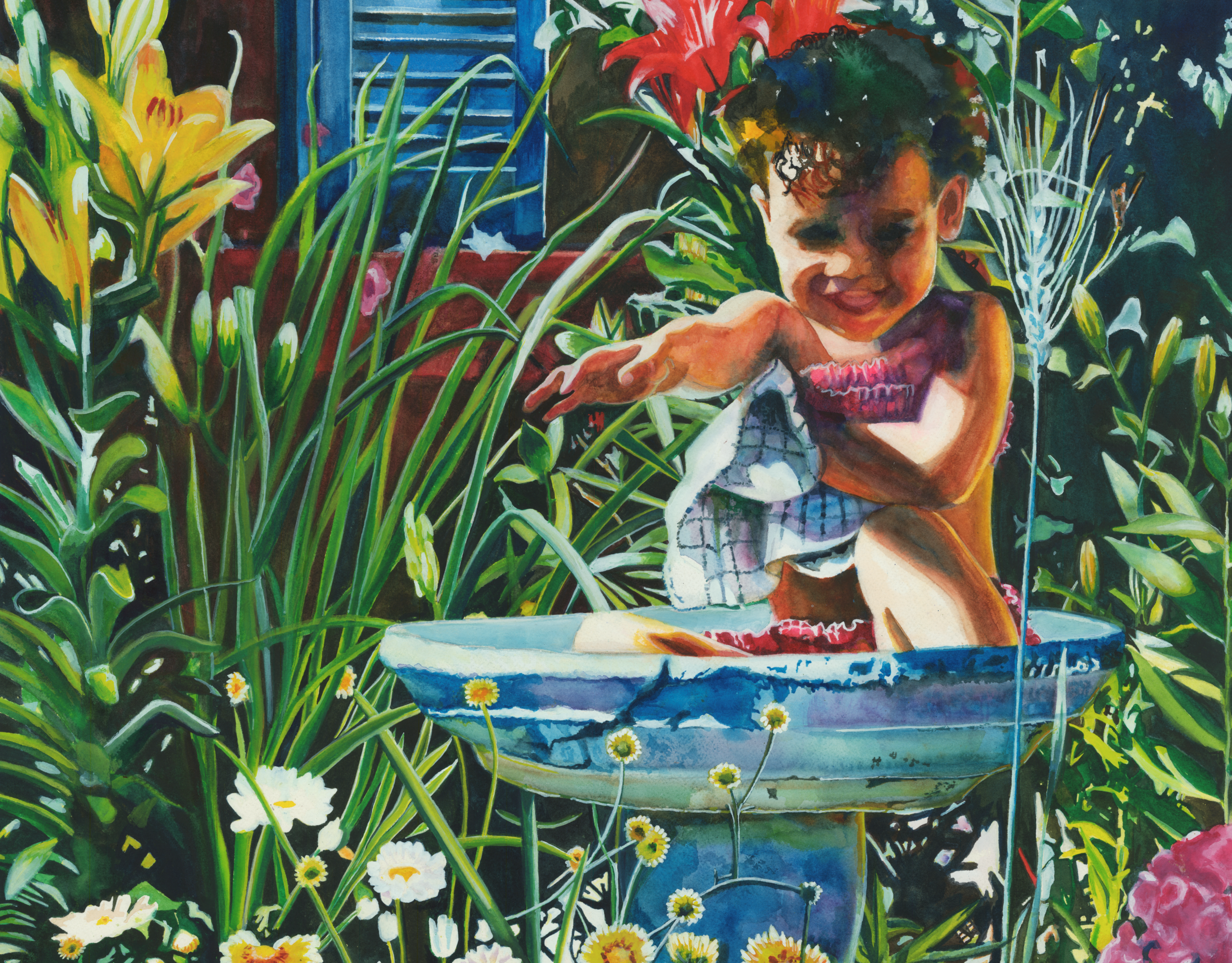 Baby in the Birdbath