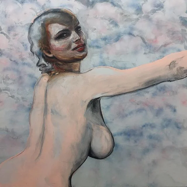 Painting by #LeeDawson seen in #locallygrown a group show held at the Sommwhere Gallery.