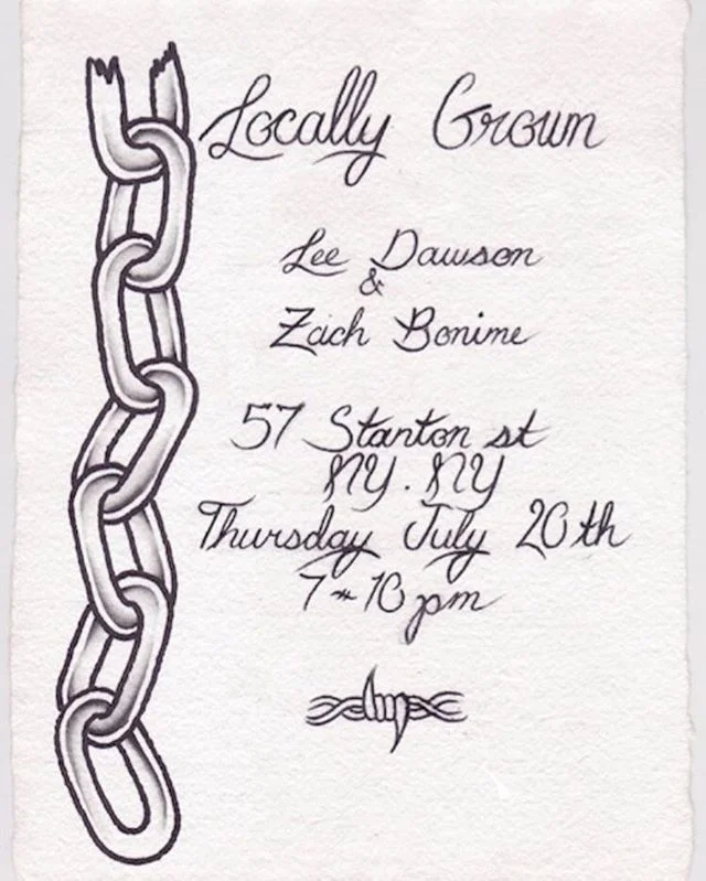 &quot;Locally Grown&quot;, a group exhibition of paintings by #LeeDawson and #Zachbonime  held at the Sommwhere Gallery.
-
Locally Grown combines the visions of Lee Dawson and Zachary Bonime, both as partners and collaborators, they have explored pai