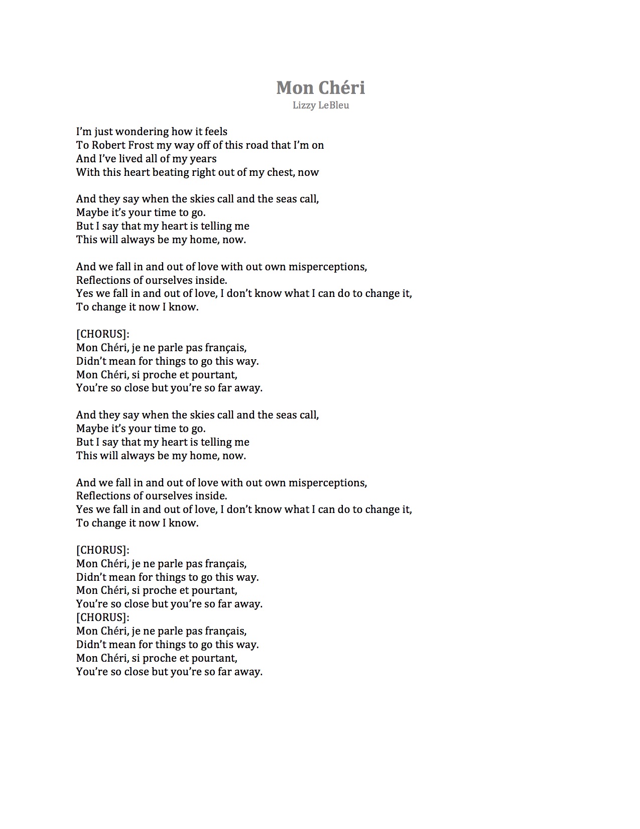 Lyrics Chords Lizzy Lebleu Lyrics Chords Lizzy Lebleu