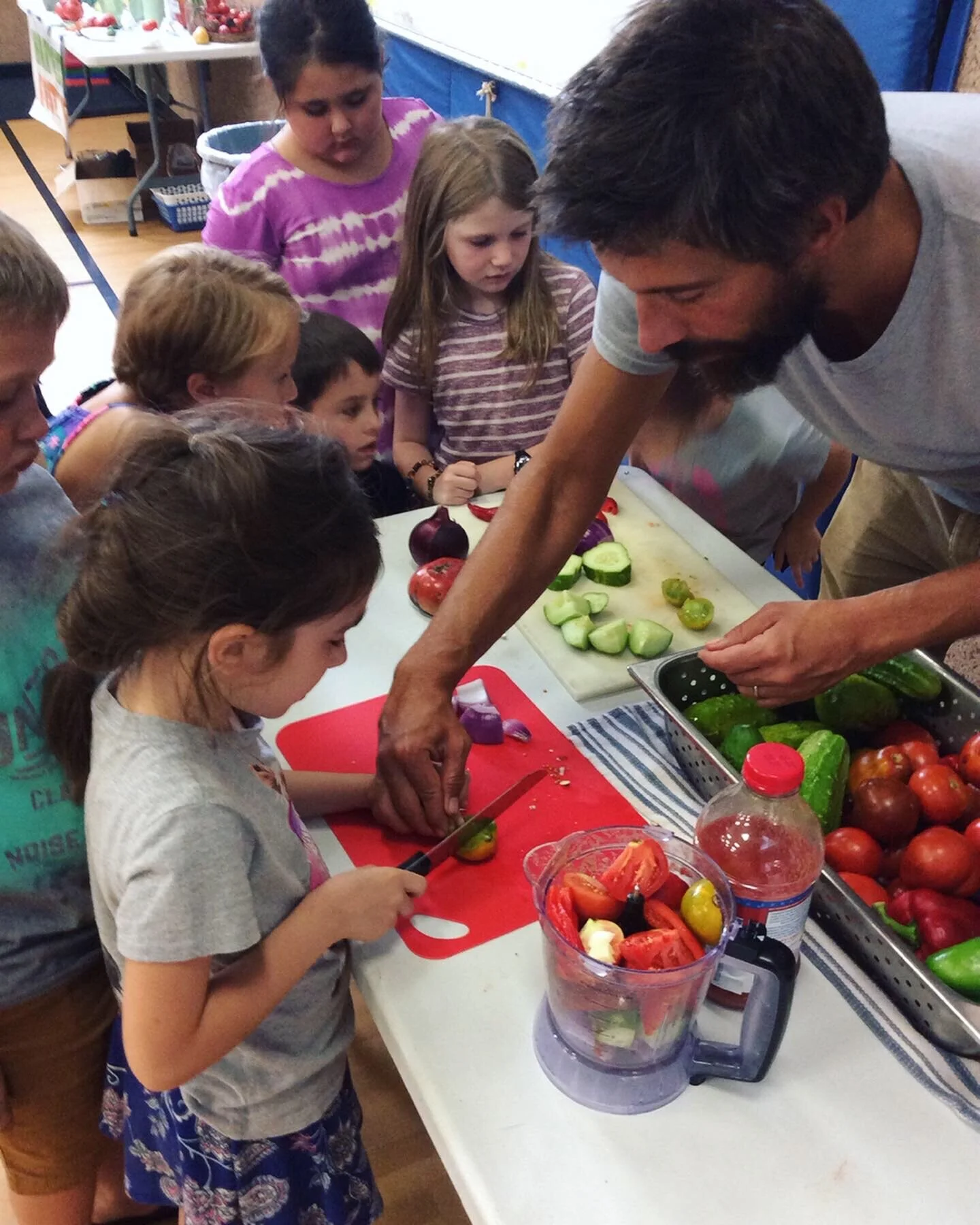  Preparing gazpacho with River Valley Elementary kids 