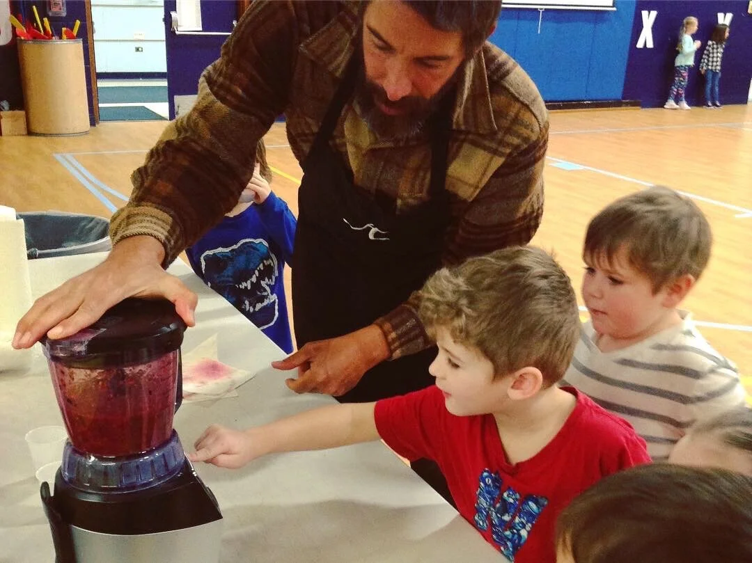  Making Healthy Heart Month smoothies with River Valley Elementary students  