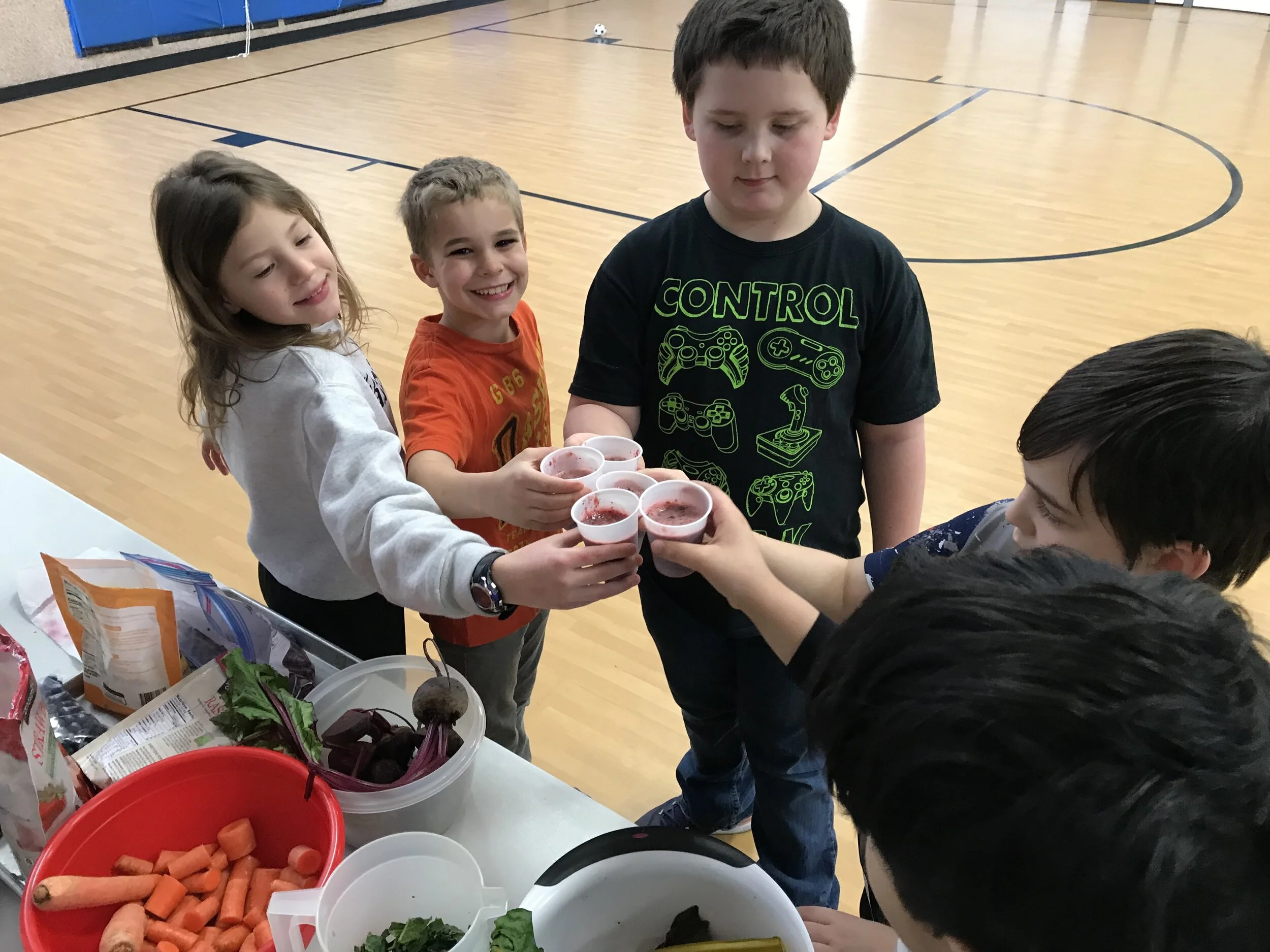  Our super healthy smoothies were a big hit with the kids at River Valley Elementary 