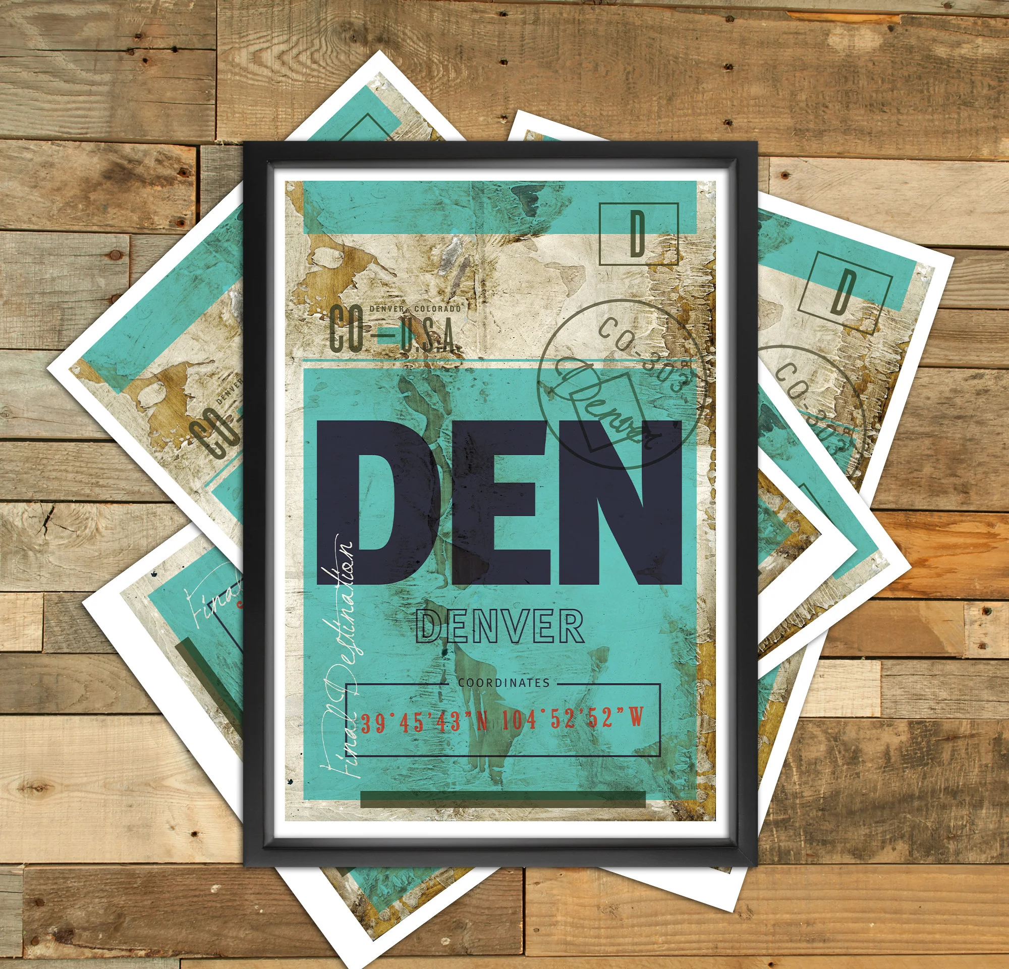 Denver Print—Teal
