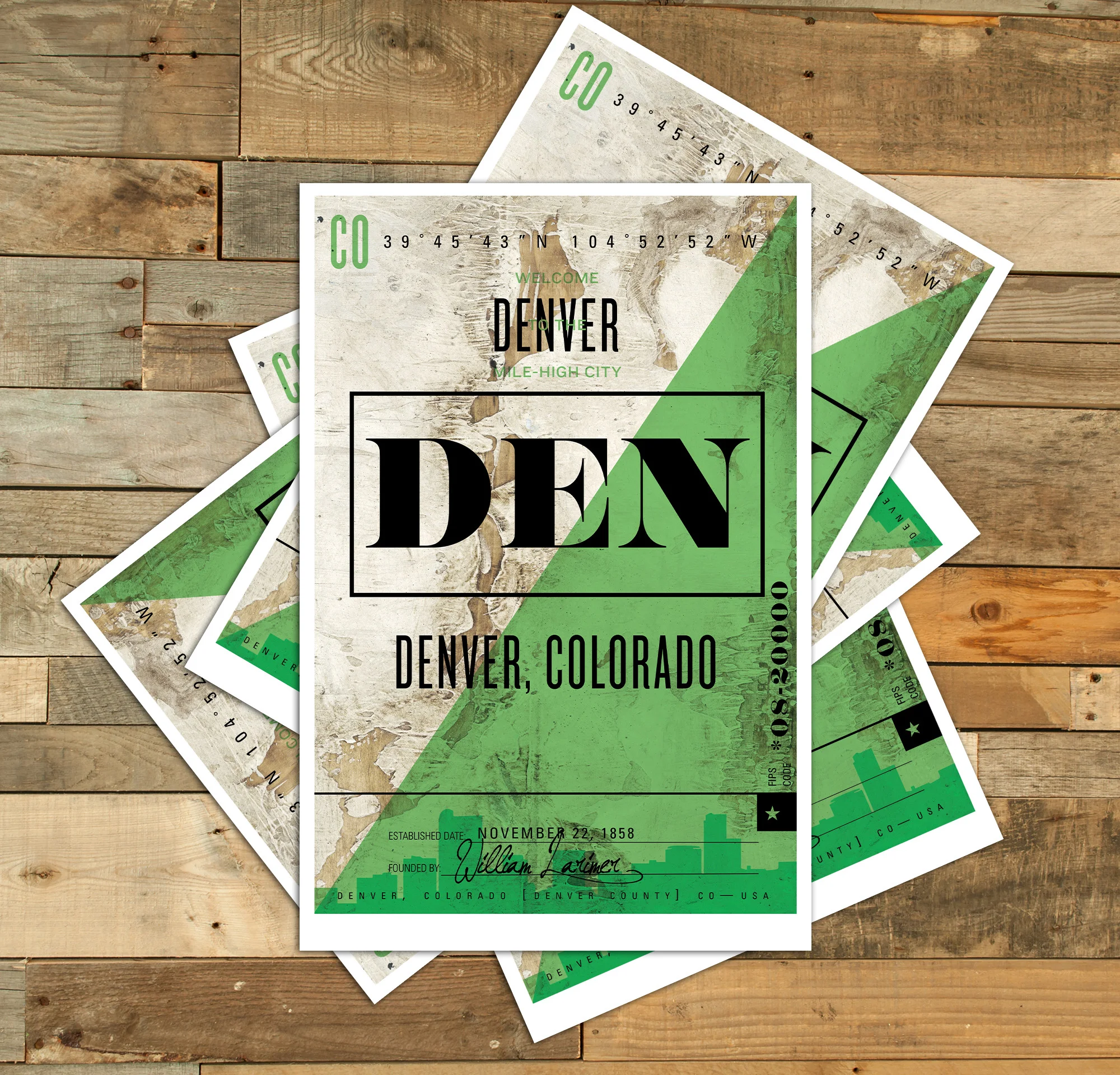 Denver Print—Green