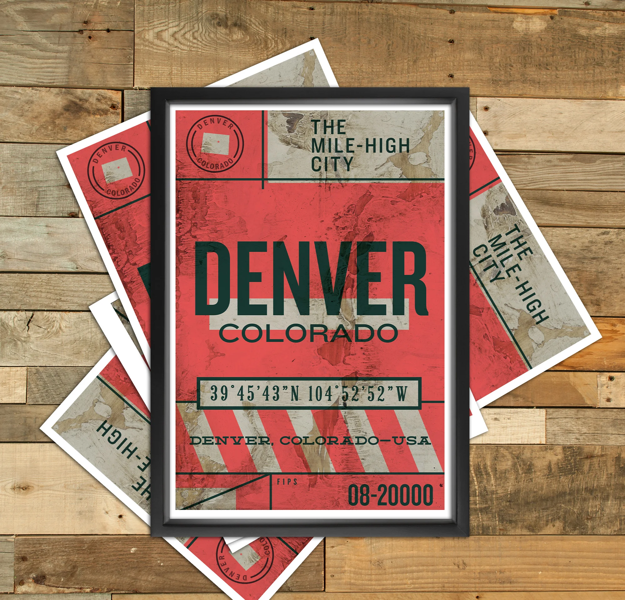 Denver Print—Pink and Grey