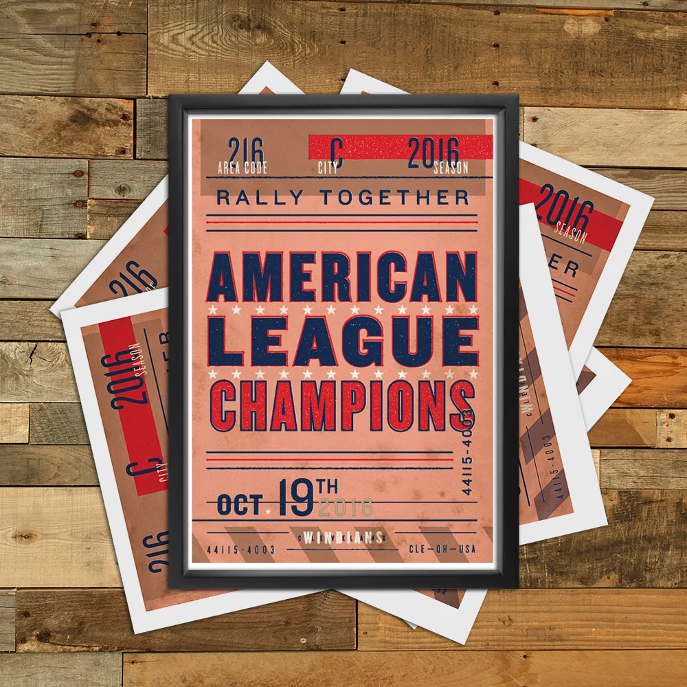 Cleveland Indians Print—Red