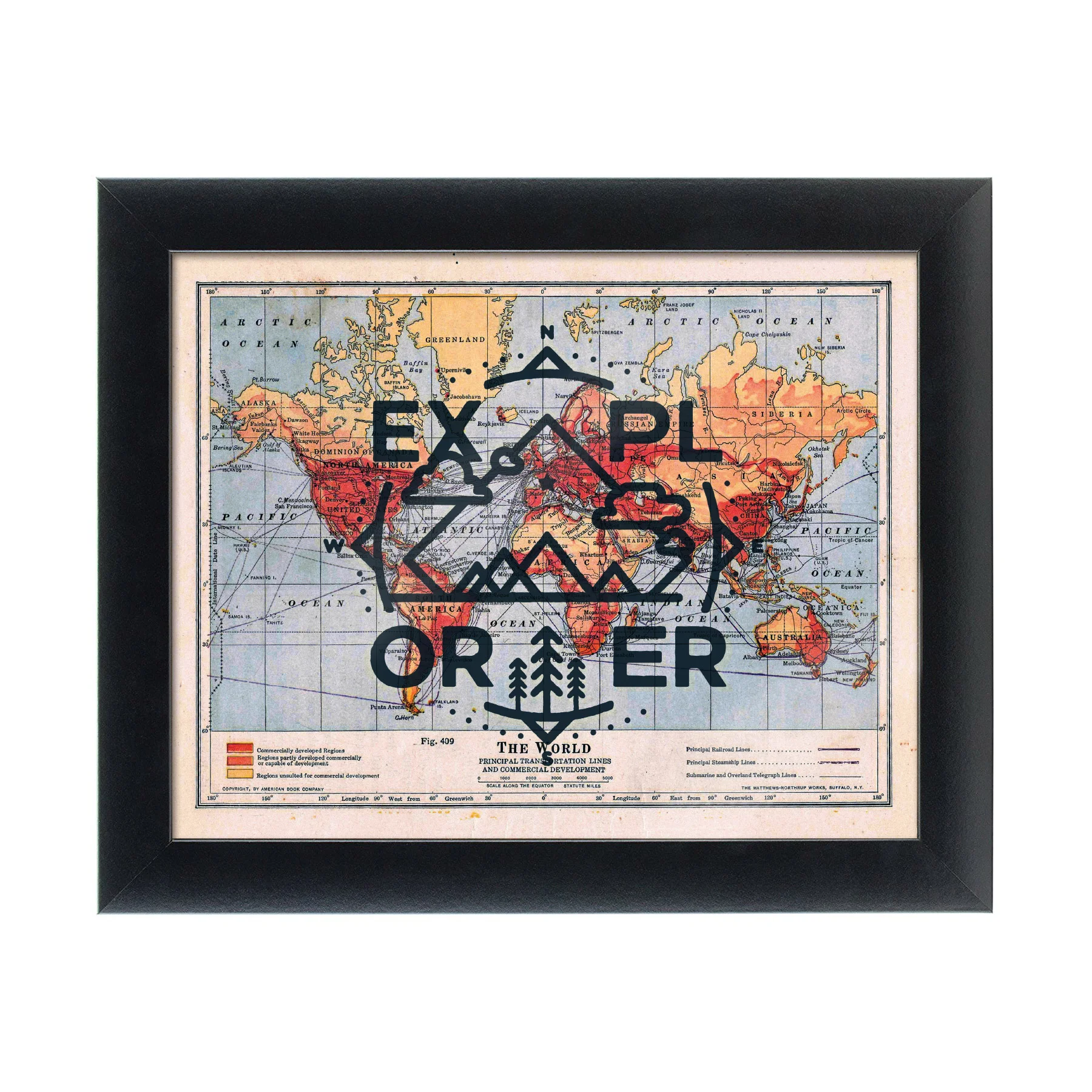 Explorer Print–World Map