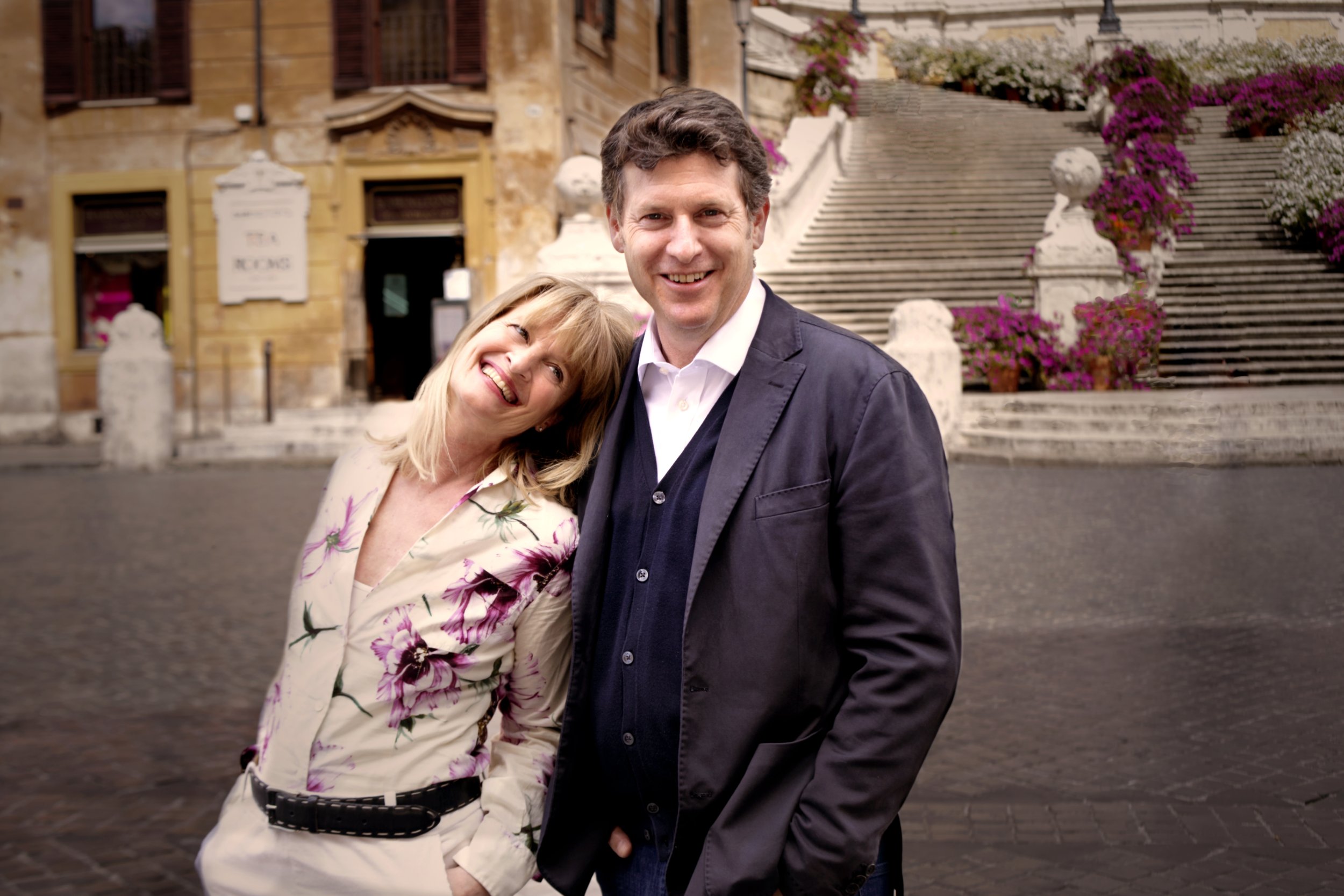 Chiara and Rory 1 outside Babingtons Rome.jpg