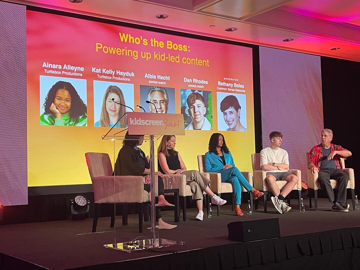 Thank you @kidscreen for the opportunity to share our project and the rewards of partnering with a kid creator. Thanks to the team at @pocketwatchhq - loved sharing a panel with you! And lastly, shout out to Bethany from @sensicaltv for being a great