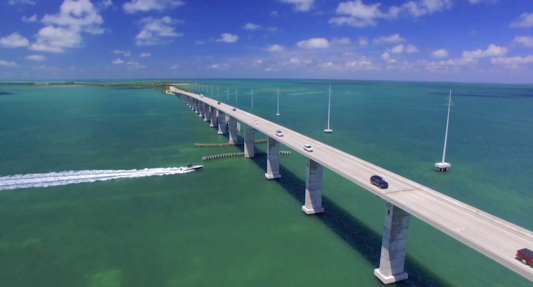 Drone shot from our Florida Keys Episode 210