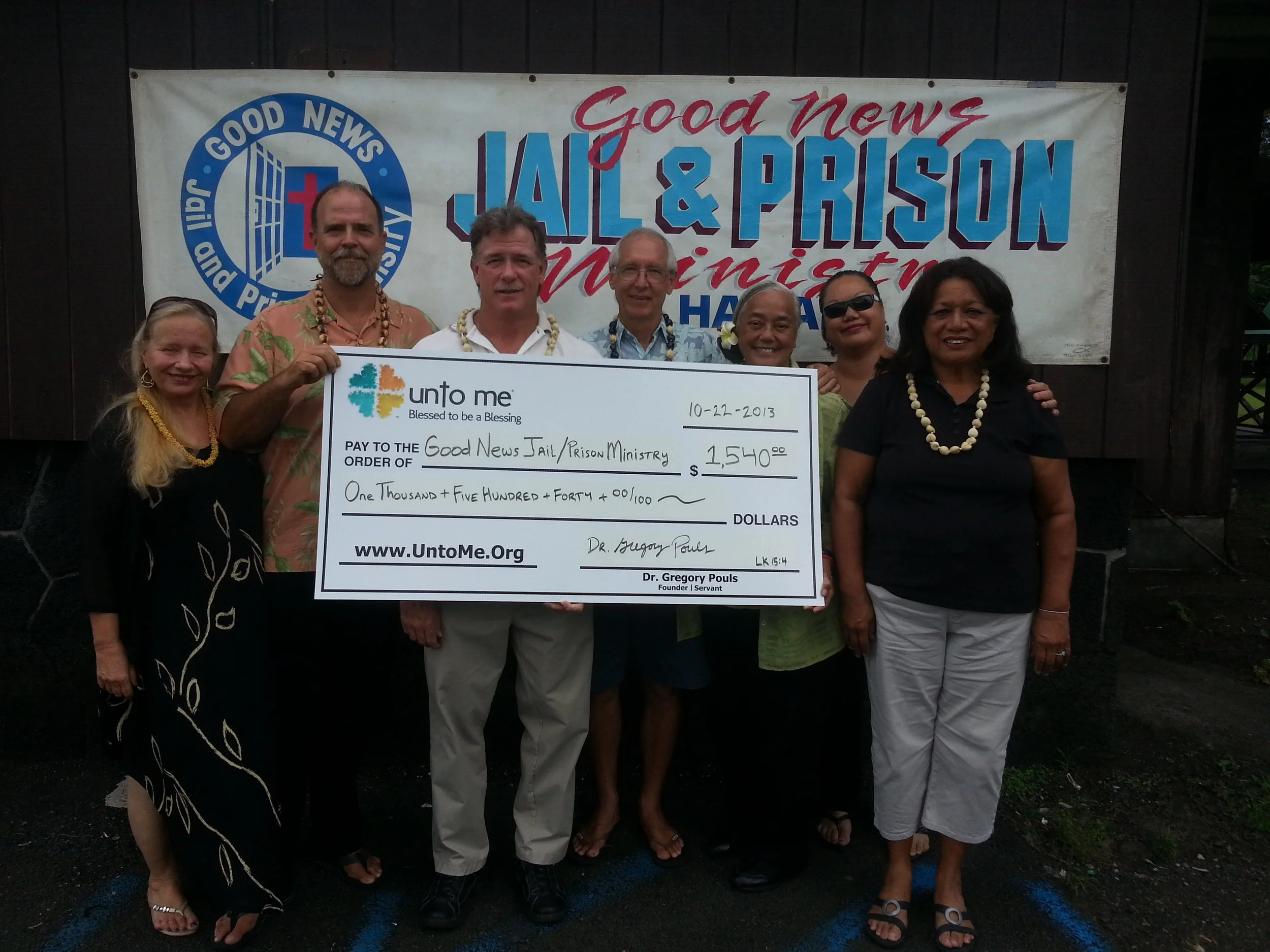 Good News Jail & Prison Ministry — Unto Me