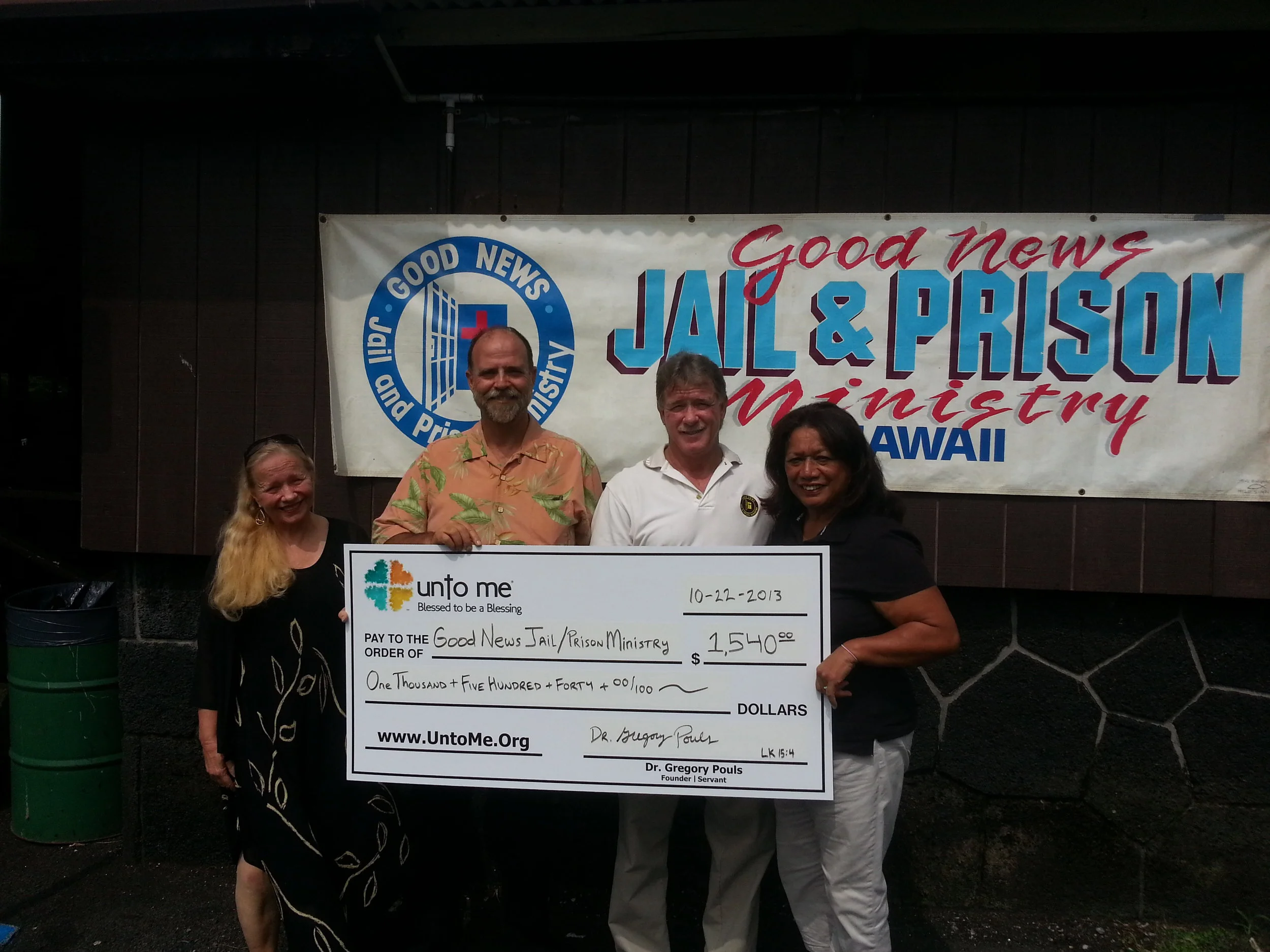 Good News Jail & Prison Ministry — Unto Me