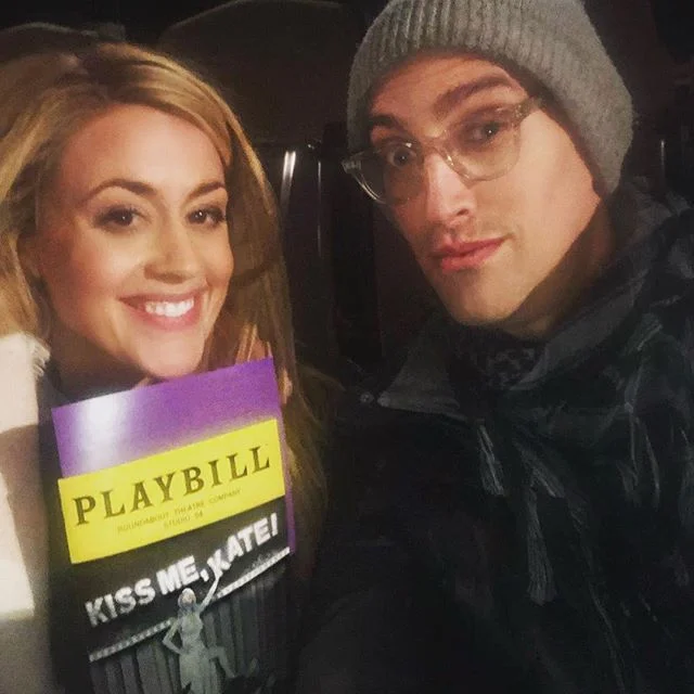 A night at the theater with @kevinguzewich ! Loved seeing #kissmekate !!!! ❤️