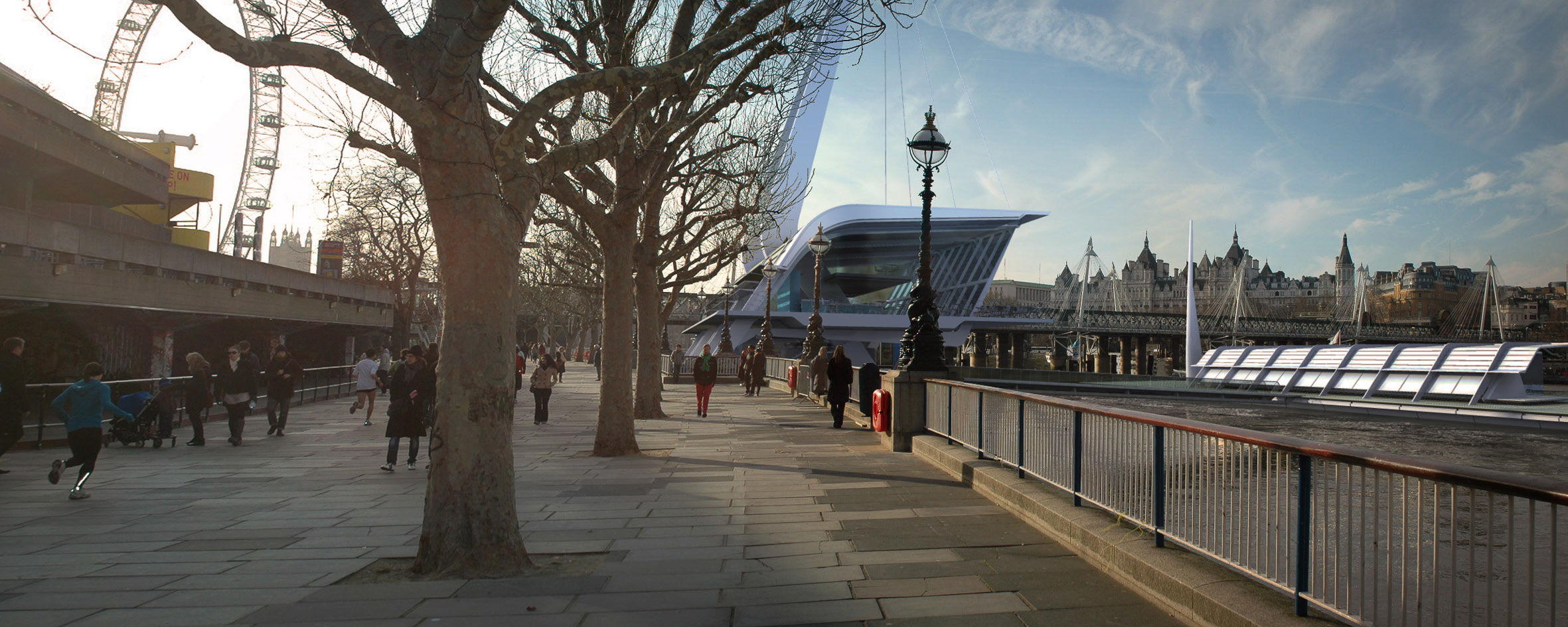 Southbank, Festival Pier, River Thames, Thames Clipper, Modern Architecture