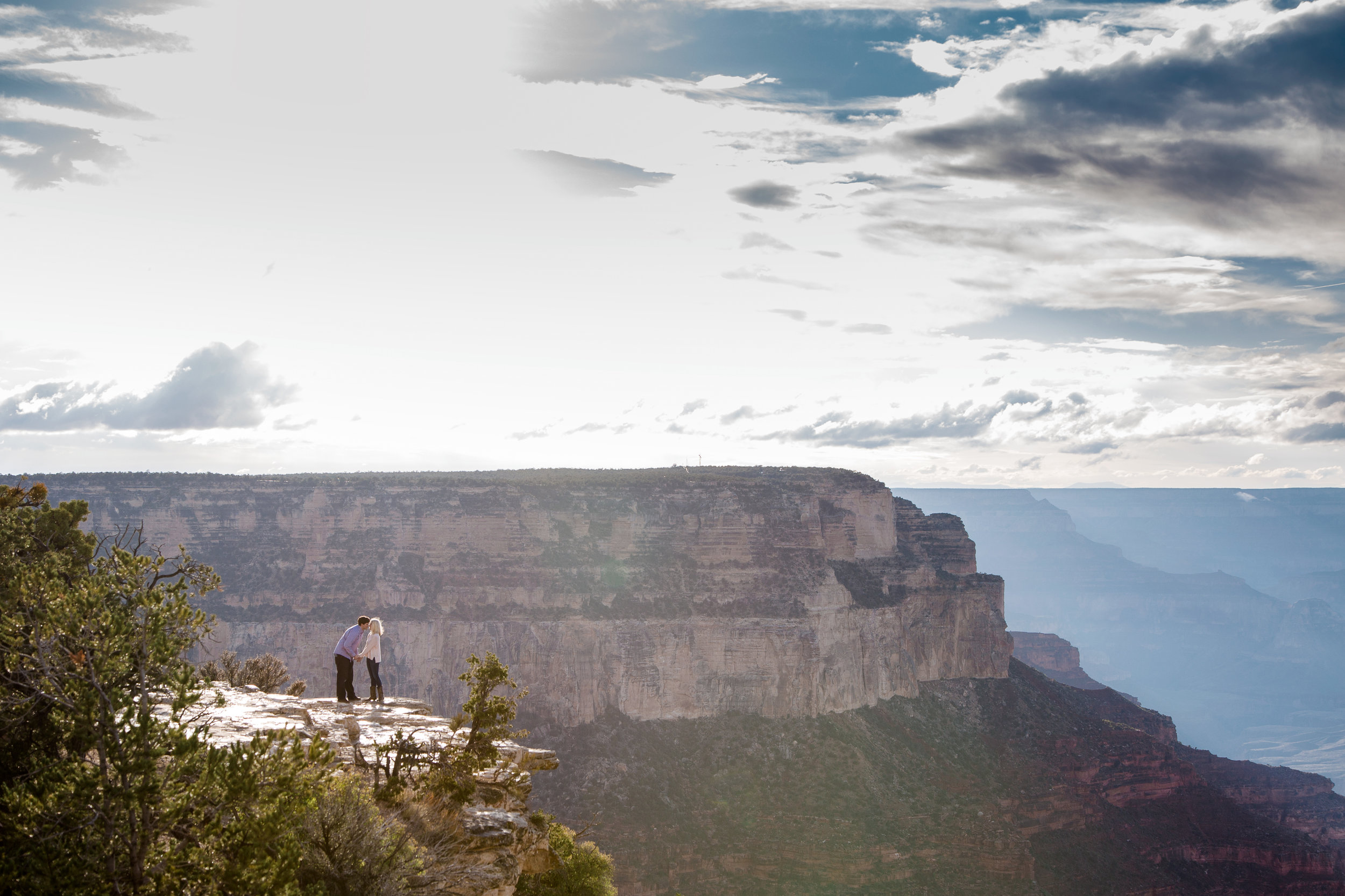 Epic Grand Canyon surprise engagement