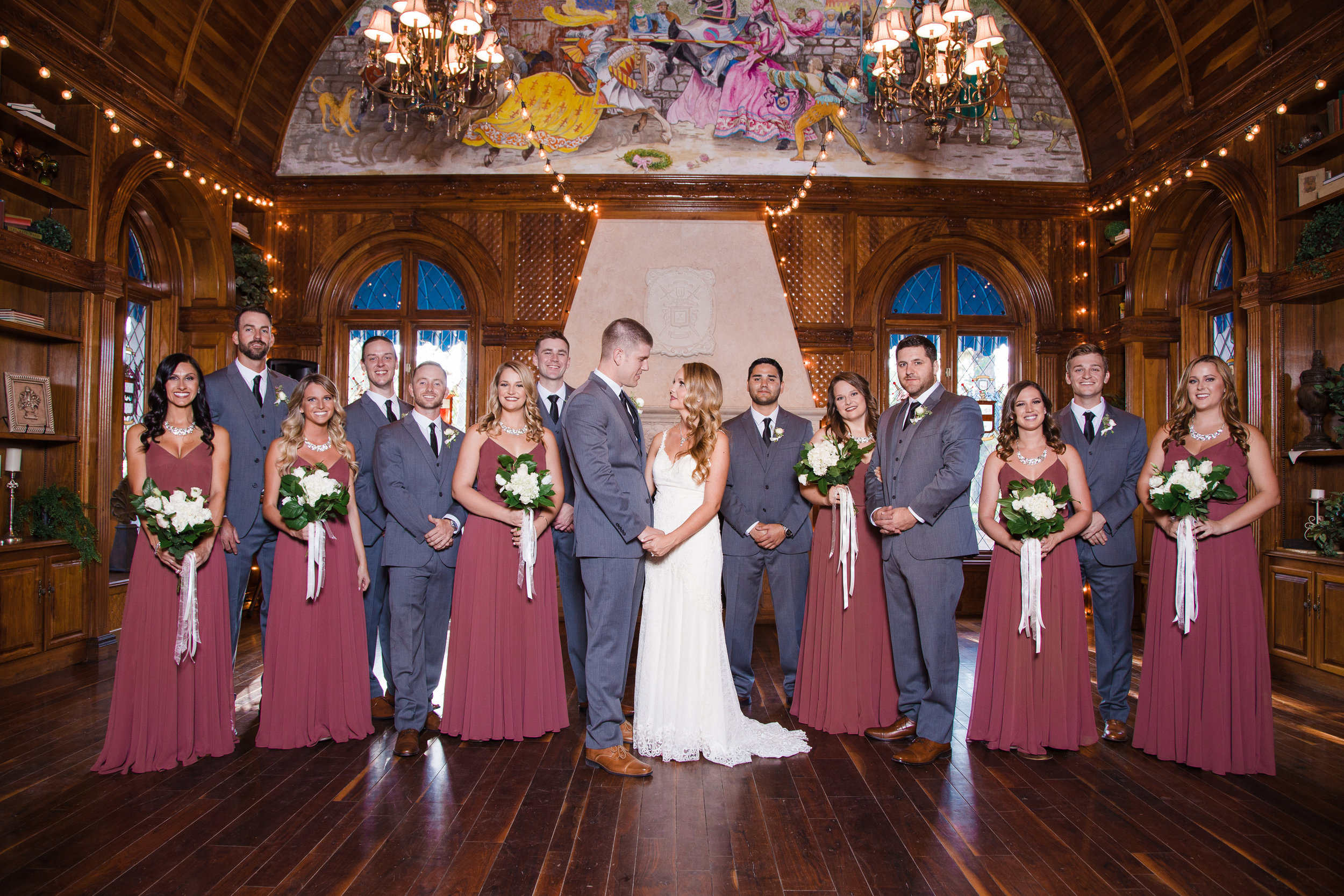 Wedding party at the Chateau de View