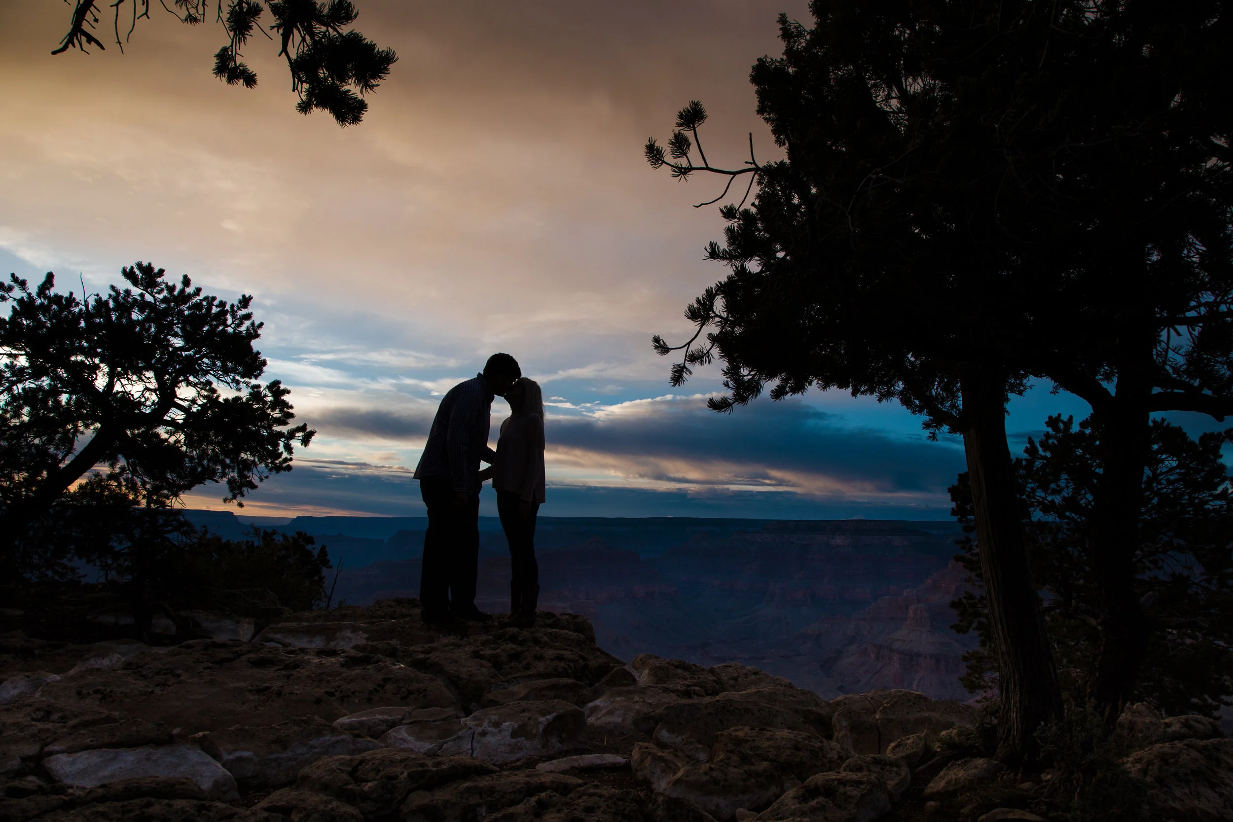 MATT AND LAUREN: YAVAPAI POINT SURPRISE ENGAGEMENT - GRAND CANYON WEDDING PHOTOGRAPHER