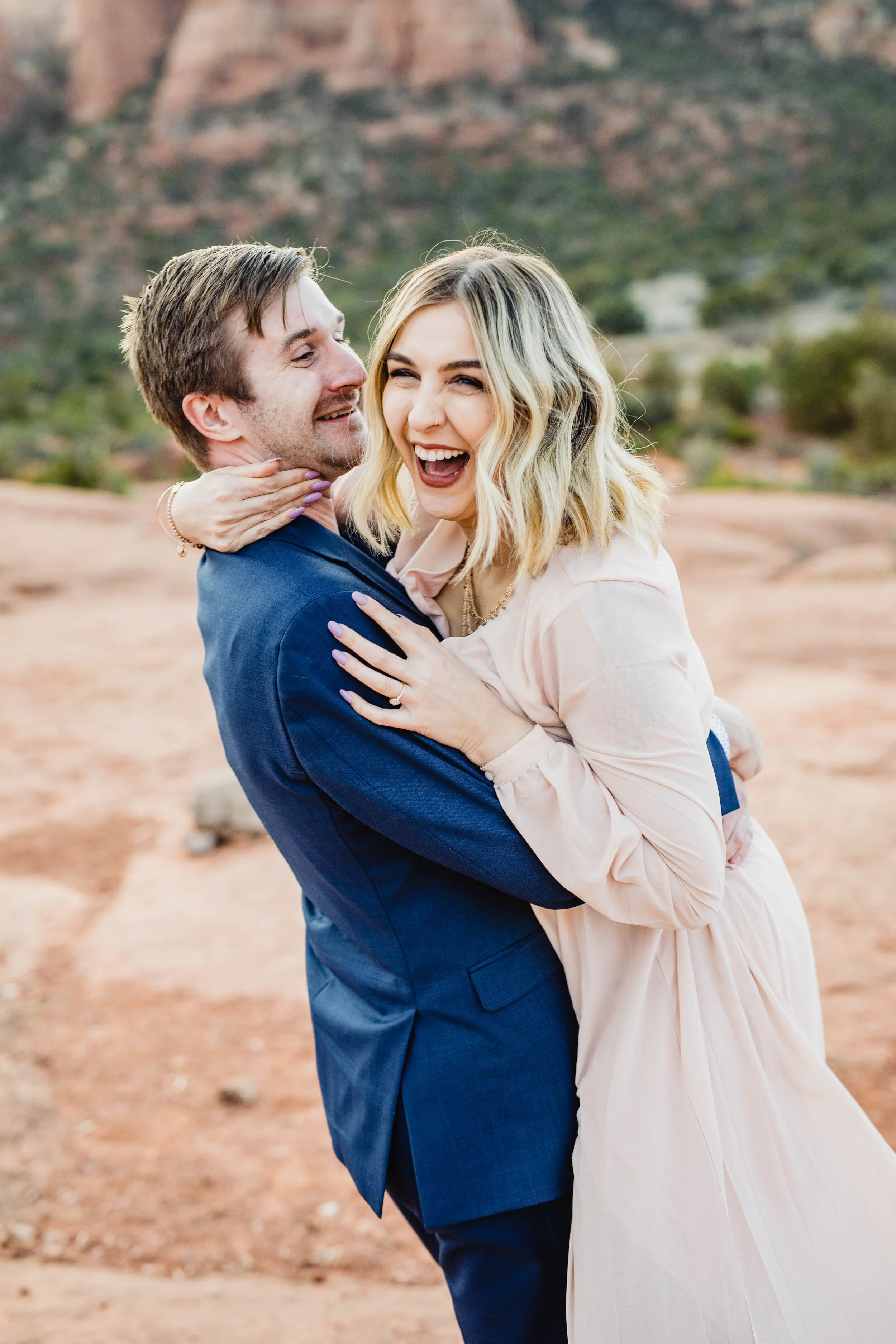 Sedona red rocks engagement photo session at bell rock