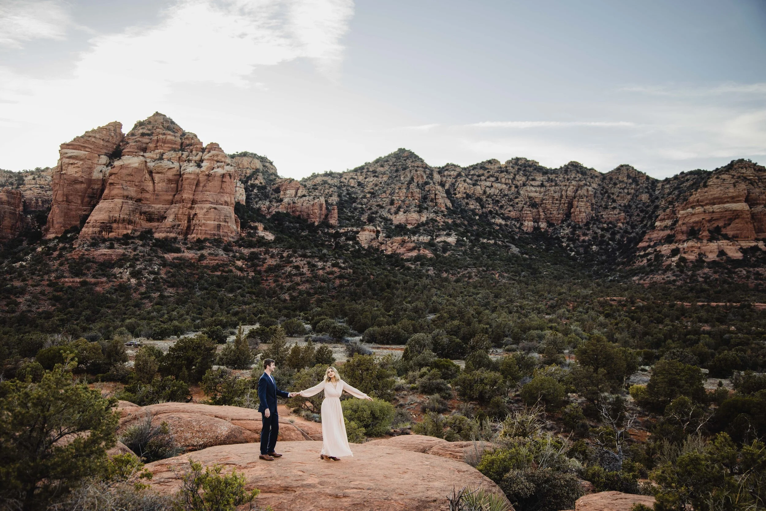 Sedona red rocks engagement photo session at bell rock