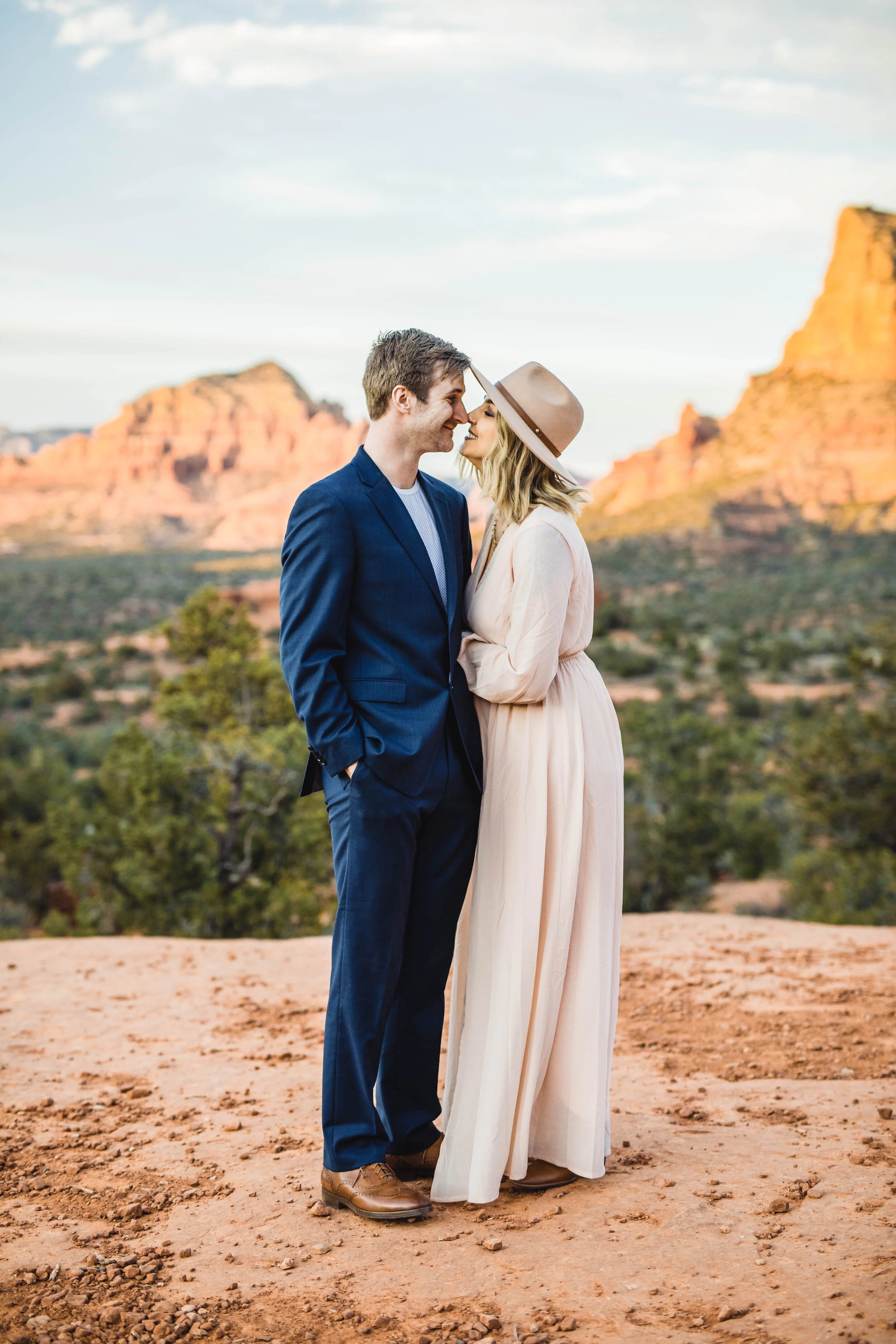 Sedona red rocks engagement photo session at bell rock