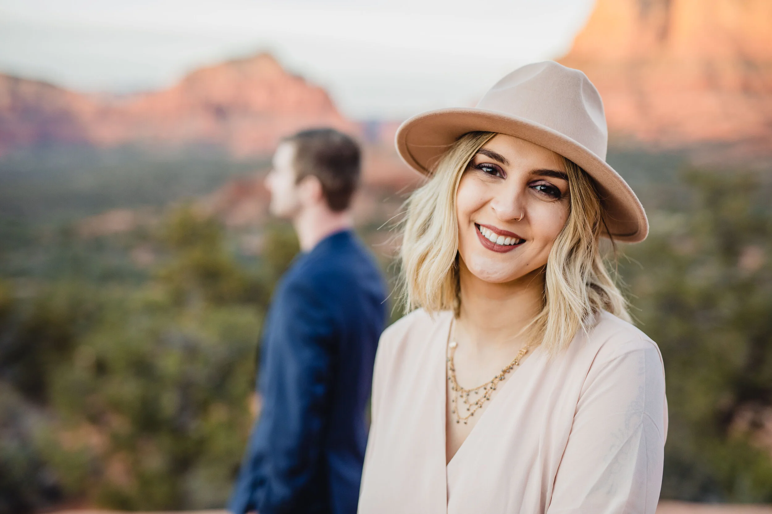 Sedona red rocks engagement photo session at bell rock