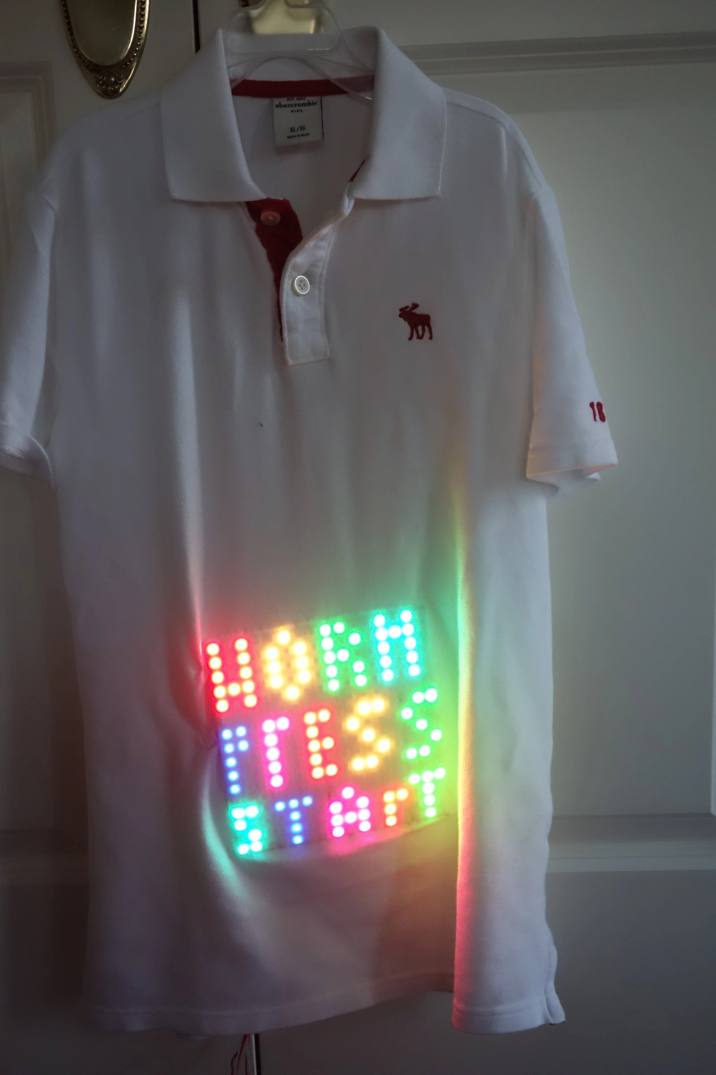 Start Screen For The Worm Game. "Press any button to start!"