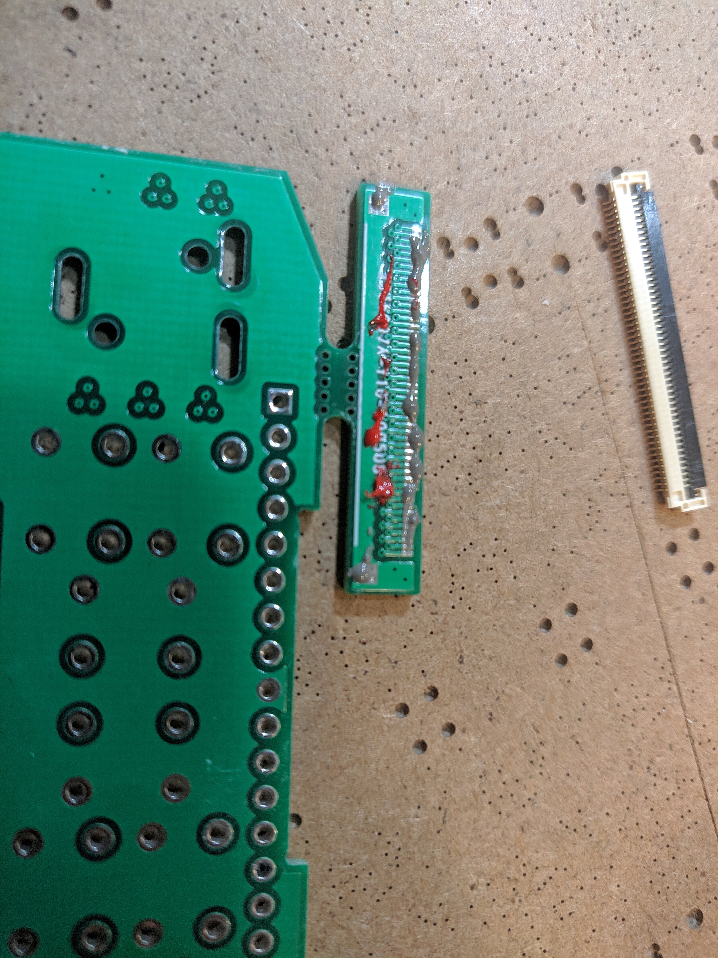 Soldering the ribbon cable connector