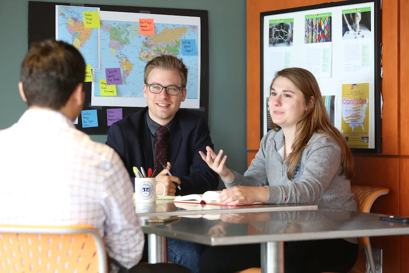 Brandeis students participating in TRII immigration advocacy